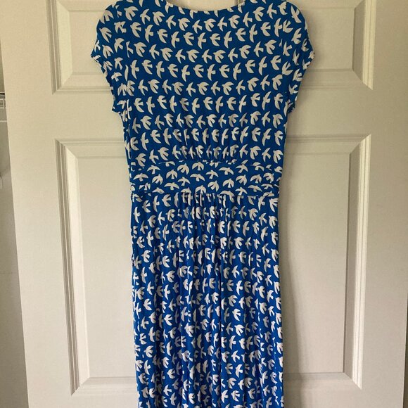 Boden Amelie Jersey Dress Bird Print 6R - Picture 8 of 9